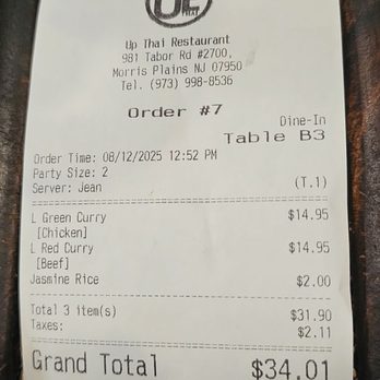 Up Thai - Thai Near Me - Morris Plains, New Jersey