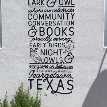 Lark & Owl Booksellers - Sign that greets you as you come in - Bookstores Near Me - Georgetown, Texas Lark & Owl Booksellers - Sign that greets you as you come in - Bookstores Near Me - Georgetown, Texas