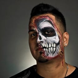 Alyce Green Art - Ripped Flesh Face Painting