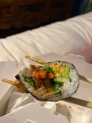 Photo of Aburi Sushi - San Diego, CA, US. What is this? It was supposed to be a California roll.
