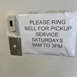 United States Post Office - Says to ring bell for service before 9am