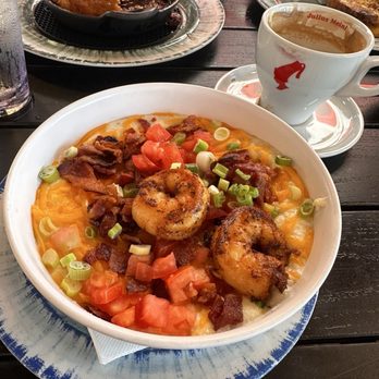 The Bridge Cafe - Grits with shrimp - Breakfast & Brunch Near Me - Delray Beach, Florida