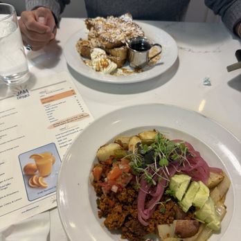 JAM Eateries - Veggie hash and Coconut cream french toast - Breakfast & Brunch Near Me - Ellicott City, Maryland JAM Eateries - Veggie hash and Coconut cream french toast - Breakfast & Brunch Near Me - Ellicott City, Maryland