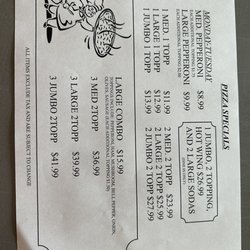 Pizza Chalet - Updated Pizza Menu. ( Restaurant is closed TUESDAYS & WEDNESDAY)