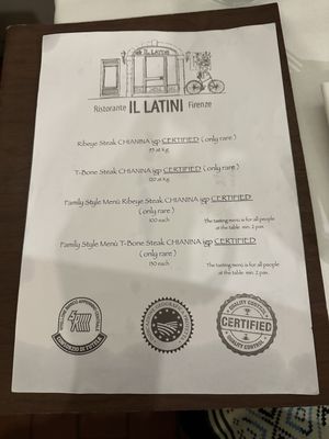 Menu photo 1 Il Latini Florence, FI