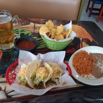 Mi Jalisco - Tacos Grande w/ Steak - great spread for only $15 - including the beer! - Mexican Near Me - Elizabethtown, Kentucky Mi Jalisco - Tacos Grande w/ Steak - great spread for only $15 - including the beer! - Mexican Near Me - Elizabethtown, Kentucky