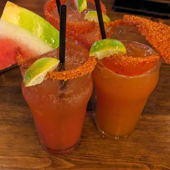 The Chicken Koop - Michelada two with watermelon and the other with mango. - Breakfast & Brunch Near Me - Alhambra, California The Chicken Koop - Michelada two with watermelon and the other with mango. - Breakfast & Brunch Near Me - Alhambra, California