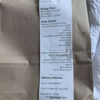 Hungry AF - Receipt of order - Burgers Near Me - Atlanta, Georgia Hungry AF - Receipt of order - Burgers Near Me - Atlanta, Georgia