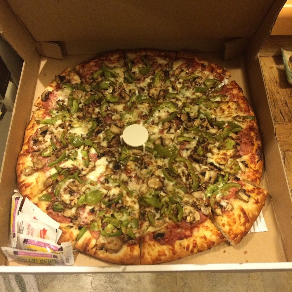 Fast & Fresh Pizza - Salami, mushroom and bell pepper - large - Pizza Near Me - San Jose, California