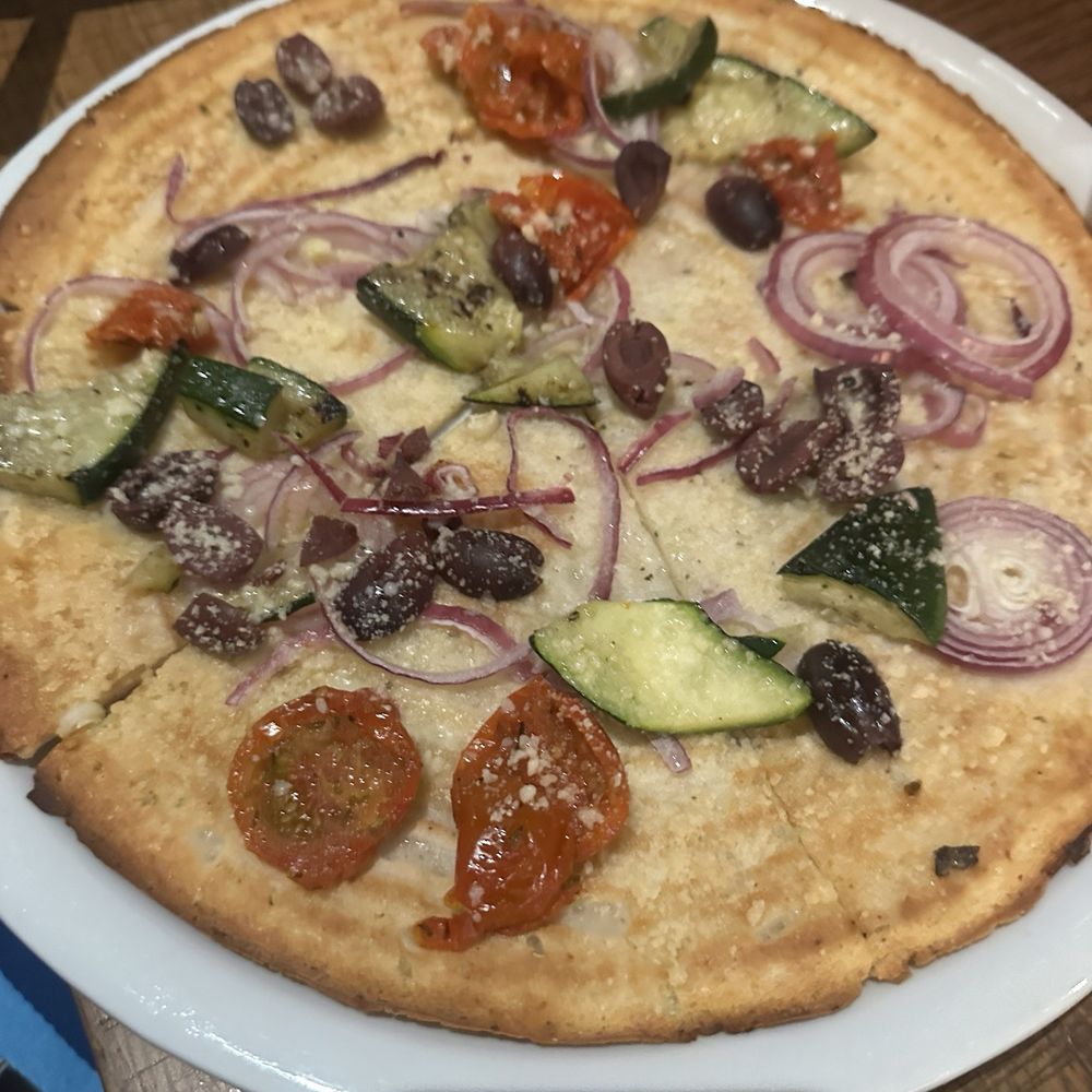 California Pizza Kitchen - Awful Greek pizza they served.  No cheese.  No sauce. Store bought crust.  Horrible. - Pizza Near Me - Annapolis, Maryland