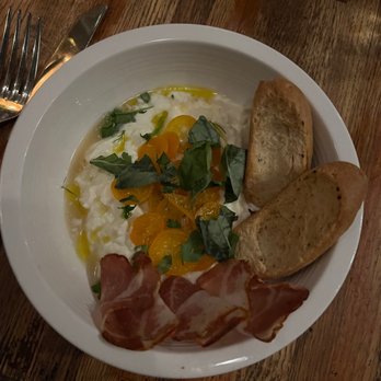 The Cookery - Stracciatella with homemade capicolo and honey cumquats - Italian Near Me - Dobbs Ferry, New York The Cookery - Stracciatella with homemade capicolo and honey cumquats - Italian Near Me - Dobbs Ferry, New York