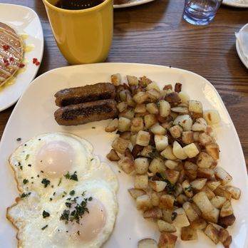 Perk Up Kitchen - Basted eggs to perfection, sausage was amazingly flavorful - Breakfast & Brunch Near Me - Bloomington, Minnesota Perk Up Kitchen - Basted eggs to perfection, sausage was amazingly flavorful - Breakfast & Brunch Near Me - Bloomington, Minnesota