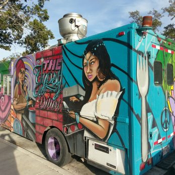Gypsy Diner - a woman with a skull on the side of a food truck - Food Trucks Near Me - Castroville, Texas