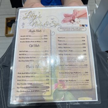 Lily's Nails and Spa - Menu pricing - Nail Salons Near Me - Park Ridge, Illinois