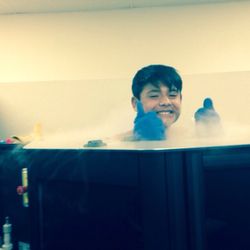 Valley CryoSport - Clovis West wrestler Felipe gets some welcome relief from a hard week of workouts