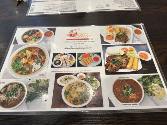 Menu photo 5 Pho Hoan Pasteur Garden Grove, CA Menu photo 5 Pho Hoan Pasteur Garden Grove, CA