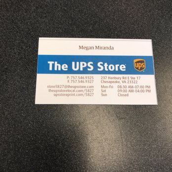 The UPS Store - Shipping Centers Near Me - Chesapeake, Virginia The UPS Store - Shipping Centers Near Me - Chesapeake, Virginia