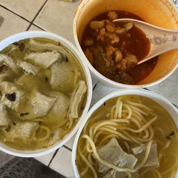 Don Chon Menudo - 1 pozole and what in the world are the other two?!?? When we asked for birria ramen. - Mexican Near Me - Pacoima, California Don Chon Menudo - 1 pozole and what in the world are the other two?!?? When we asked for birria ramen. - Mexican Near Me - Pacoima, California