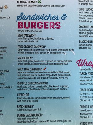 Menu photo 3 Coconuts On The Beach Cocoa Beach, FL