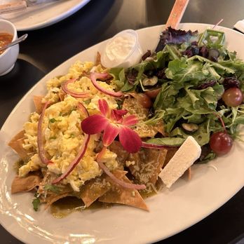 Mimosas cafe - Chilaquiles with a choice of a side. - Breakfast & Brunch Near Me - Merced, California Mimosas cafe - Chilaquiles with a choice of a side. - Breakfast & Brunch Near Me - Merced, California