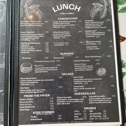 That Little Place On Main - Lunch menu