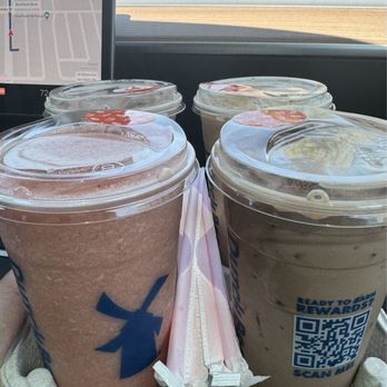 Dutch Bros Coffee - Strawberry Smoothie, 2 Iced Mocha and Iced Golden Eagle. All so good and must try. - Coffee & Tea Near Me - Las Vegas, Nevada