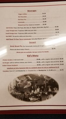 Menu photo 3 The Brick Street Restaurant North Vernon, IN Menu photo 3 The Brick Street Restaurant North Vernon, IN