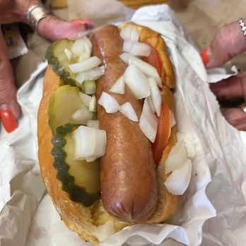 Crash Burger - Hot dog with toppings, pretty good. - Burgers Near Me - Montrose, Colorado Crash Burger - Hot dog with toppings, pretty good. - Burgers Near Me - Montrose, Colorado