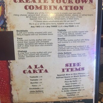 Zapata's Mexican Restaurant - Menu 4 - Bars Near Me - Fairview Heights, Illinois