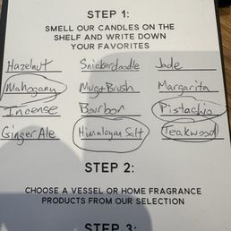 Select your favorite scents off the wall! Select your favorite scents off the wall!