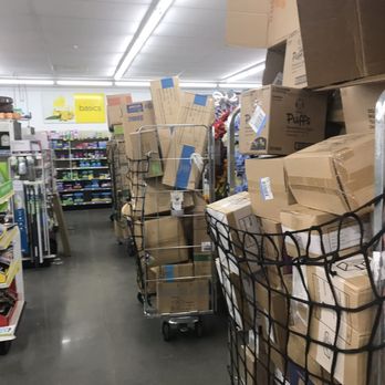 Dollar General - a large amount of boxes in a store - Discount Store Near Me - Marion, North Carolina