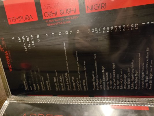 Menu photo 1 Victoria Sushi New Westminster, BC