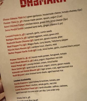 Menu photo 3 Dhamaka New York, NY
