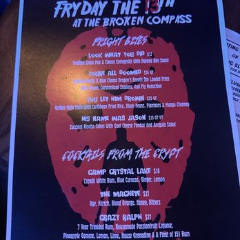 Broken Compass Tiki - They had Friday the 13th themed food and drink - New American Near Me - Burbank, California Broken Compass Tiki - They had Friday the 13th themed food and drink - New American Near Me - Burbank, California