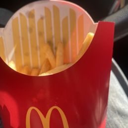 french fries in a red container french fries in a red container
