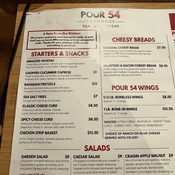 Pour 54 Taphouse - Menu left side - Beer Bar Near Me - Rapid City, South Dakota Pour 54 Taphouse - Menu left side - Beer Bar Near Me - Rapid City, South Dakota