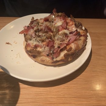 BJ's Restaurant & Brewhouse - Gourmet Five Meat Pizza - Mini - New American Near Me - Avon, Indiana