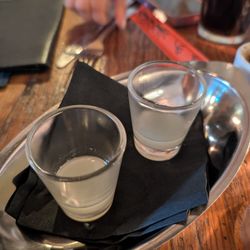 Digestive shot (lemon, lime, pineapple, sugar)