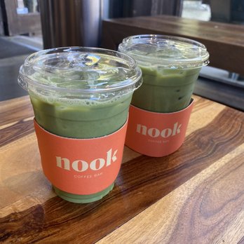 Nook Coffee Bar - lavender and regular matcha - Coffee & Tea Near Me - Costa Mesa, California Nook Coffee Bar - lavender and regular matcha - Coffee & Tea Near Me - Costa Mesa, California