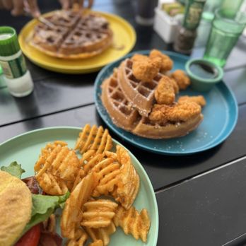 Waffle Monkey - Chicken & Waffles BLT Sandwich Nuts About Chocolate - Breakfast & Brunch Near Me - Bonita Springs, Florida Waffle Monkey - Chicken & Waffles BLT Sandwich Nuts About Chocolate - Breakfast & Brunch Near Me - Bonita Springs, Florida