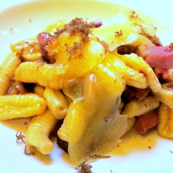 Eleven - Pumpkin Cavatelli with Smoked Duck Ham, Roasted Cippolini, and Black Truffle Oil - New American Near Me - Pittsburgh, Pennsylvania Eleven - Pumpkin Cavatelli with Smoked Duck Ham, Roasted Cippolini, and Black Truffle Oil - New American Near Me - Pittsburgh, Pennsylvania