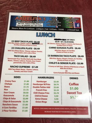 Menu photo 3 Abuelita's Yorktown, TX