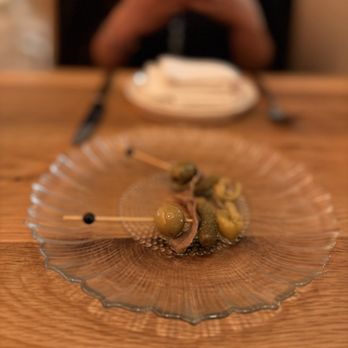 Picala - anchovy, olive, and pickle appetizer bite - Spanish Near Me - Los Angeles, California Picala - anchovy, olive, and pickle appetizer bite - Spanish Near Me - Los Angeles, California