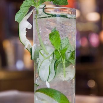 The Filament - a glass of water with ice, cucumber and mint - Bars Near Me - Las Vegas, Nevada The Filament - a glass of water with ice, cucumber and mint - Bars Near Me - Las Vegas, Nevada