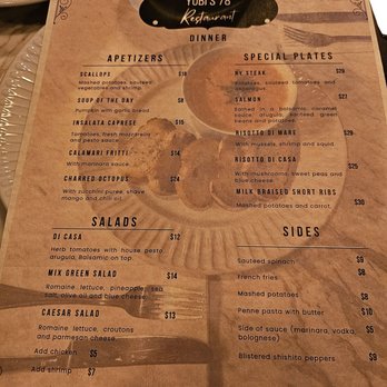Yubi's 78 Restaurant - Menu - Italian Near Me - Jersey City, New Jersey Yubi's 78 Restaurant - Menu - Italian Near Me - Jersey City, New Jersey