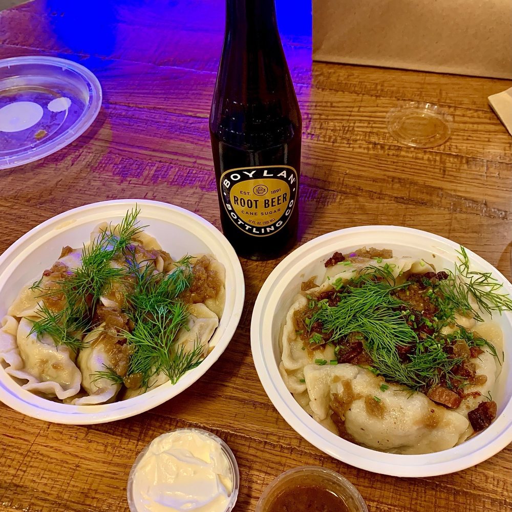 Pirogies with Root Beer