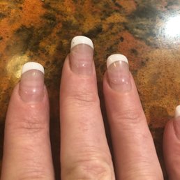 Yes they have grown out but they are not peeling or chipping. This is amazing. I have never had a set adhere like this. Thank You!! Yes they have grown out but they are not peeling or chipping. This is amazing. I have never had a set adhere like this. Thank You!!