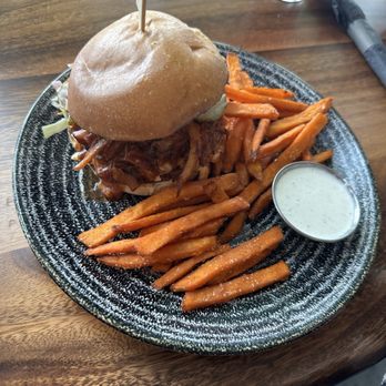 Bohemian Bar & Bistro - BBQ pulled pork sandwich - New American Near Me - Grants Pass, Oregon Bohemian Bar & Bistro - BBQ pulled pork sandwich - New American Near Me - Grants Pass, Oregon