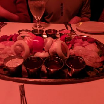 Geja's Cafe - The Prince Gejas platter with vegetables with five various meats and eight different dipping sauces. - Fondue Near Me - Chicago, Illinois