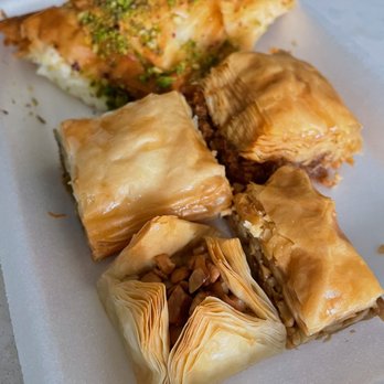 Jenin Pastry - Ballorieh Pistachio, Baklawa Kajo Square, Baklawa Kajo, Ballorieh Walnut, and Syrian Warbat - Desserts Near Me - Falls Church, Virginia